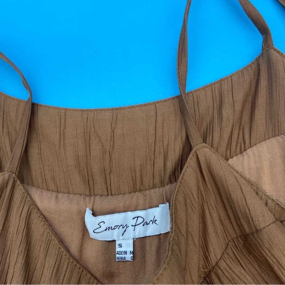 Emory Park Tiered Shift Dress Brown Size Small - Picture 6 of 10